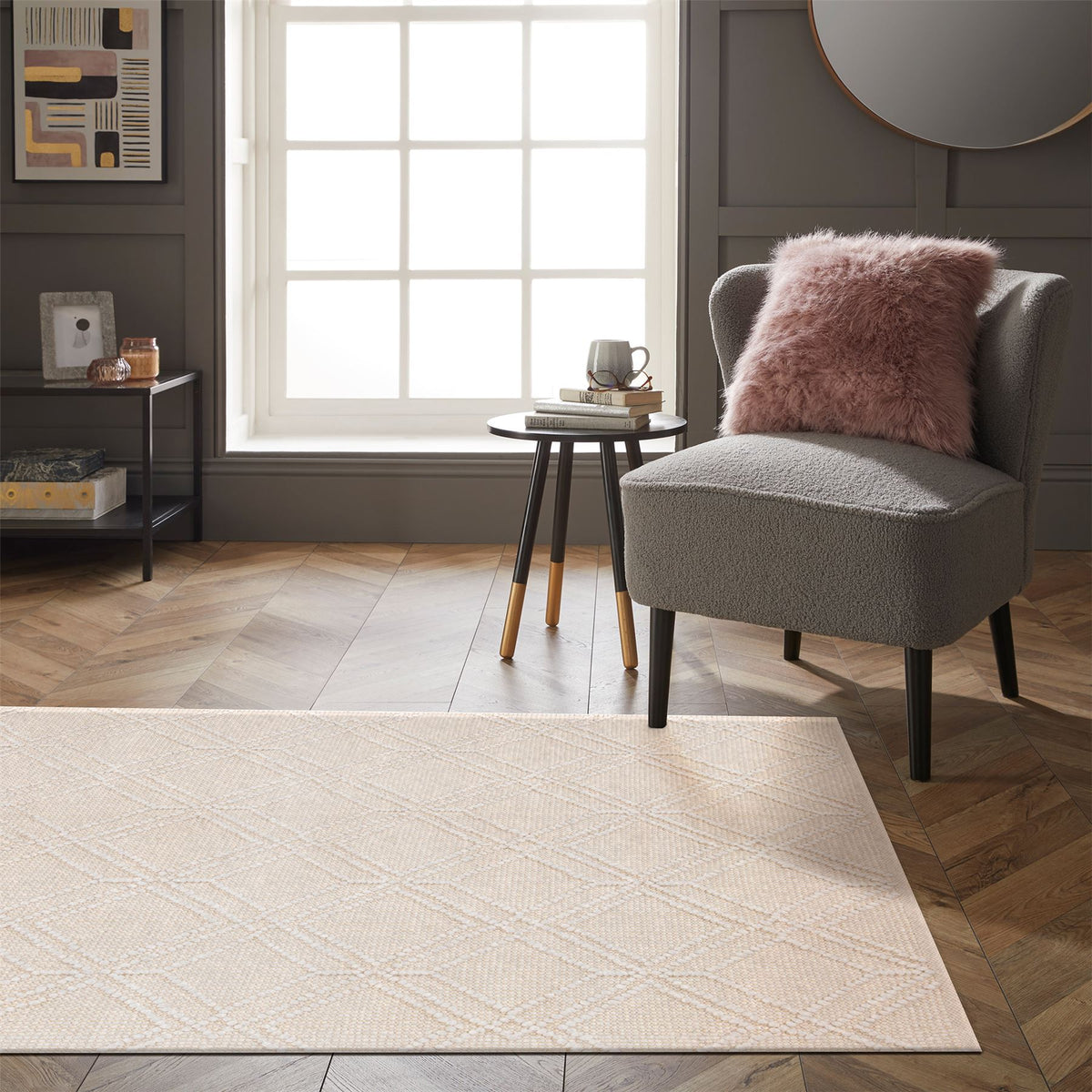 cortex-london-windsor-diamond-outdoor-pet-cream-rug-120x170cm