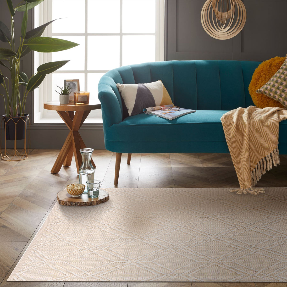 cortex-london-windsor-diamond-outdoor-pet-cream-rug-120x170cm