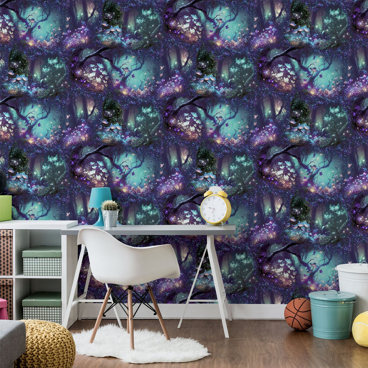 cortex-london-windsor-magical-garden-black-neon-kids-wallpaper