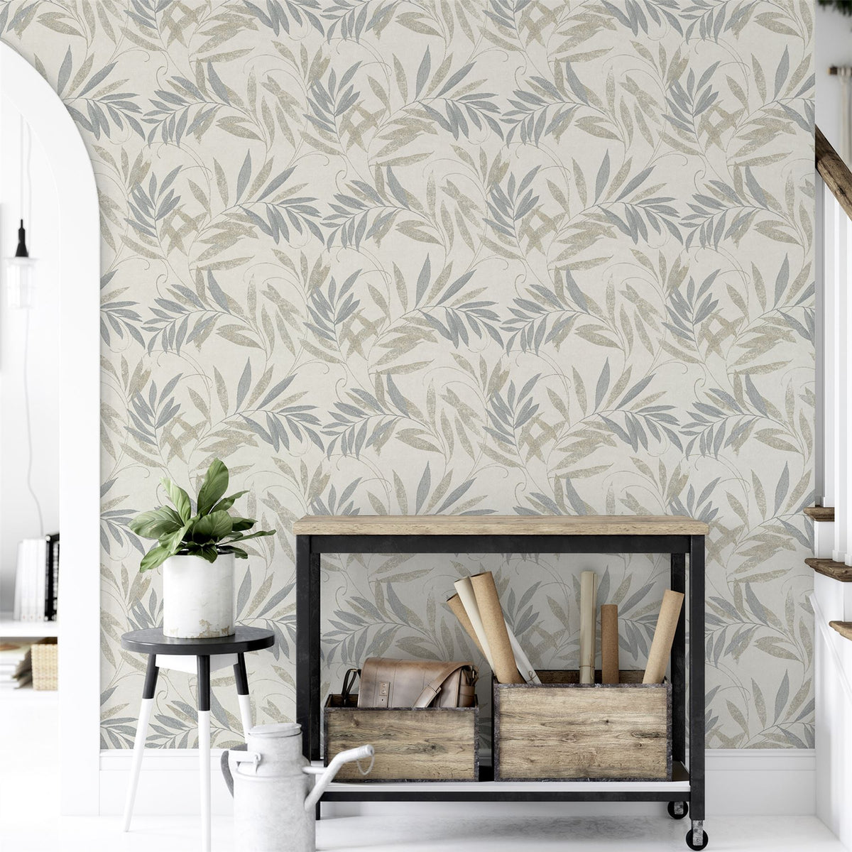 cortex-london-kensington-luxury-leaf-natural-grey-vinyl