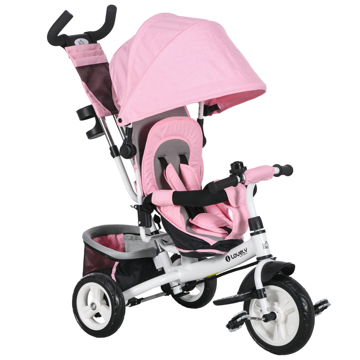 cortex-london-westminster-6-in-1-kids-trike-stroller-green-white-parent-handle