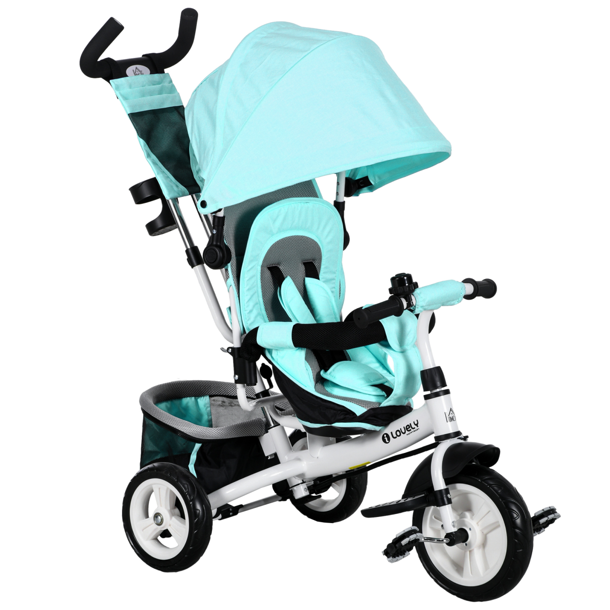 cortex-london-westminster-6-in-1-kids-trike-stroller-green-white-parent-handle
