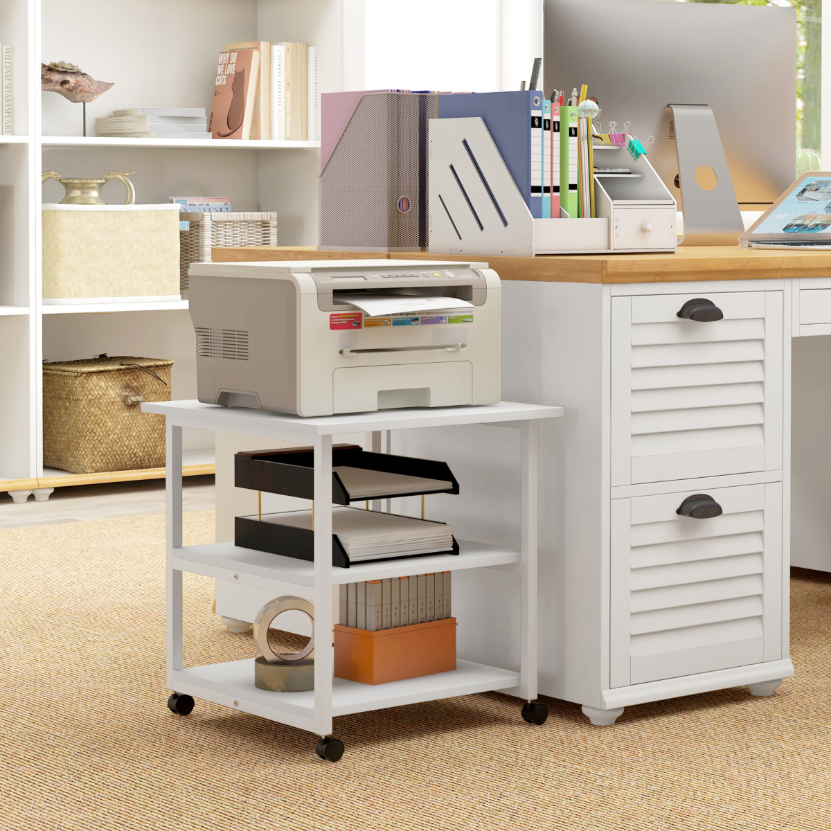 cortex-london-chelsea-mobile-printer-stand-storage-table-white