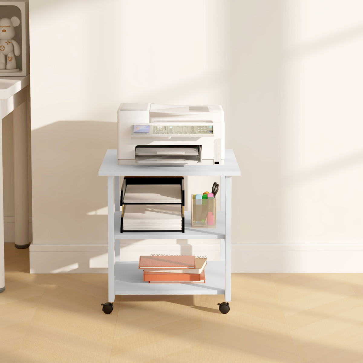 cortex-london-chelsea-mobile-printer-stand-storage-table-white
