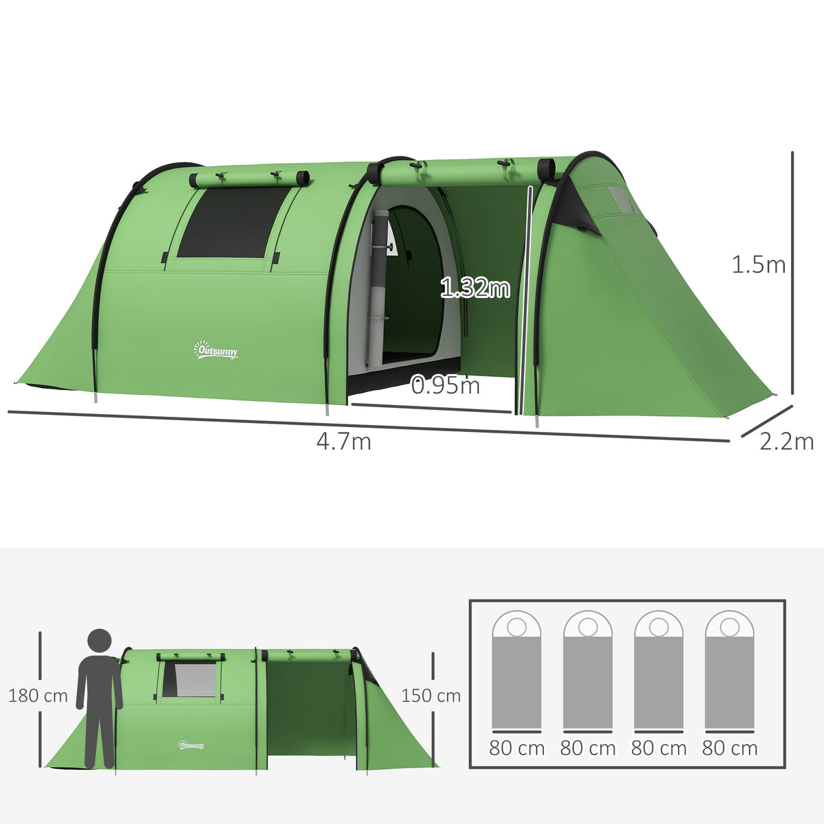 cortex-london-windsor-four-man-two-room-camping-tent-dark-green