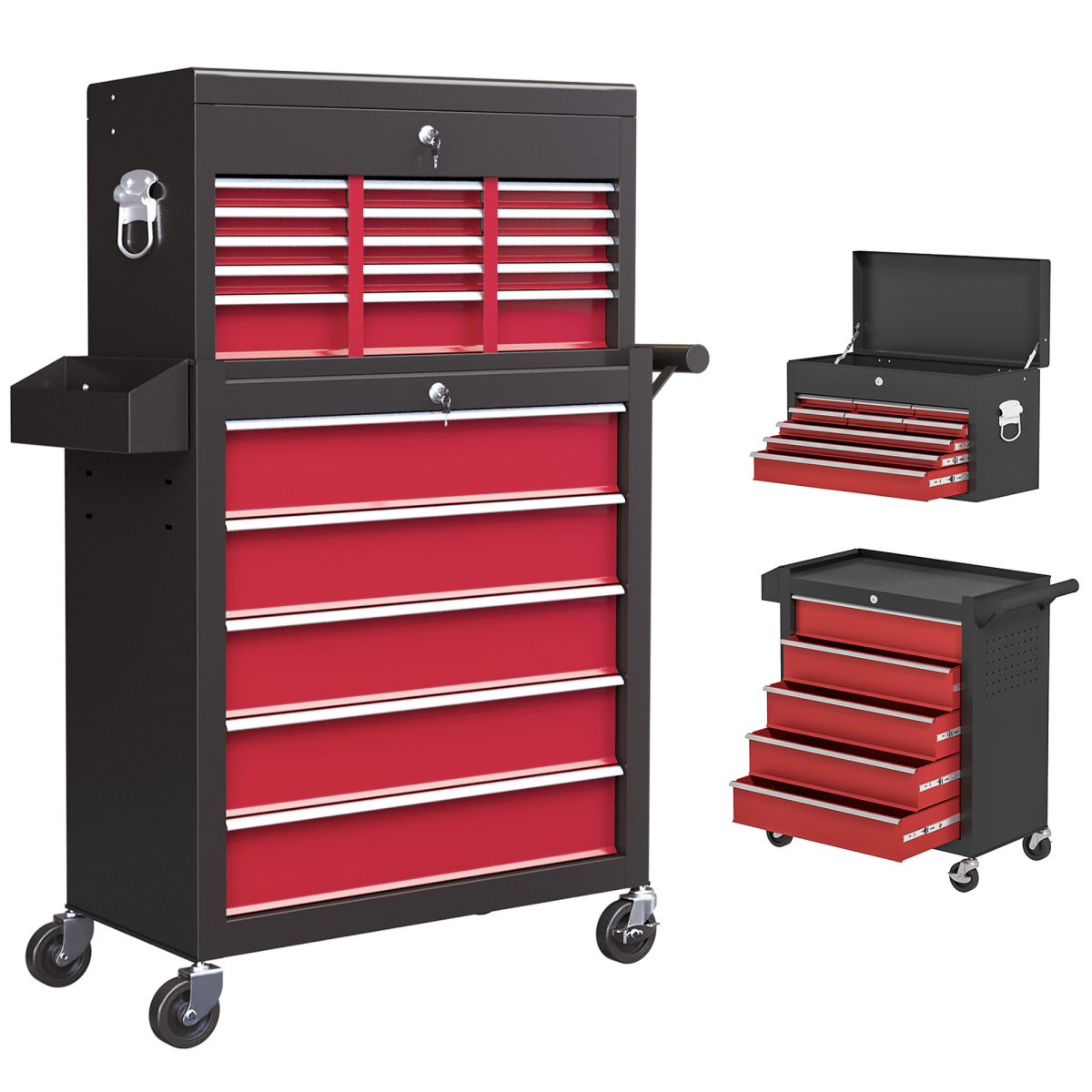 cortex-london-windsor-homcom-red-steel-rolling-tool-chest-14-drawers