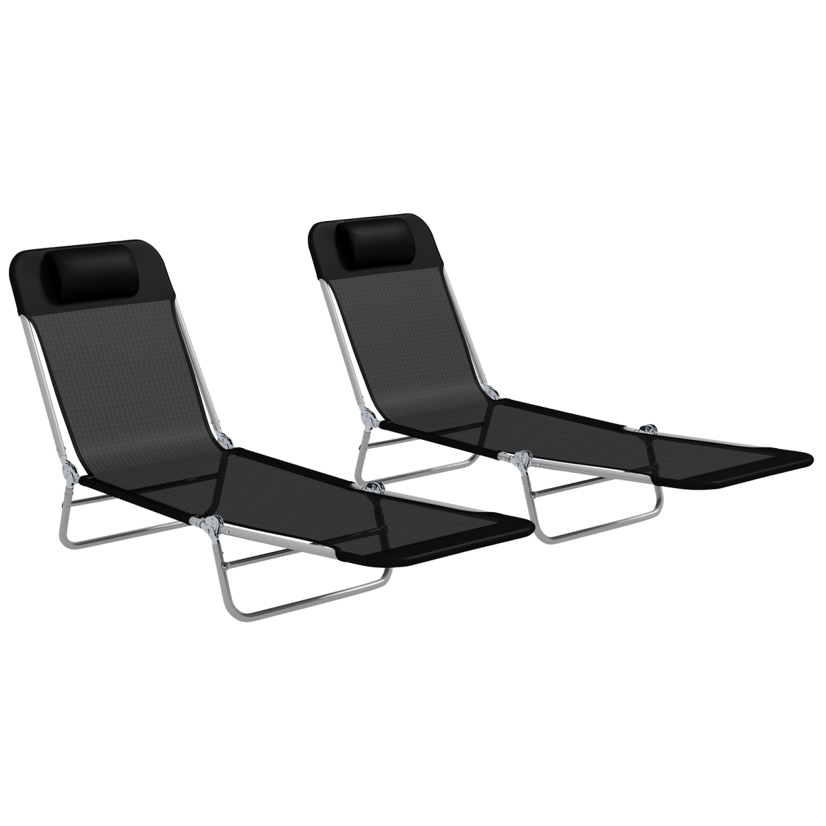 cortex-london-windsor-reclining-sun-lounger-set-black-foldable-steel-texteline