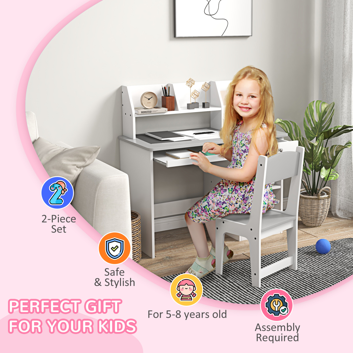 cortex-london-windsor-pink-kids-desk-and-chair-set-with-storage
