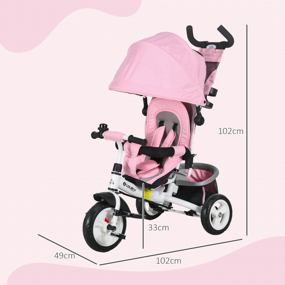cortex-london-westminster-6-in-1-kids-trike-stroller-green-white-parent-handle