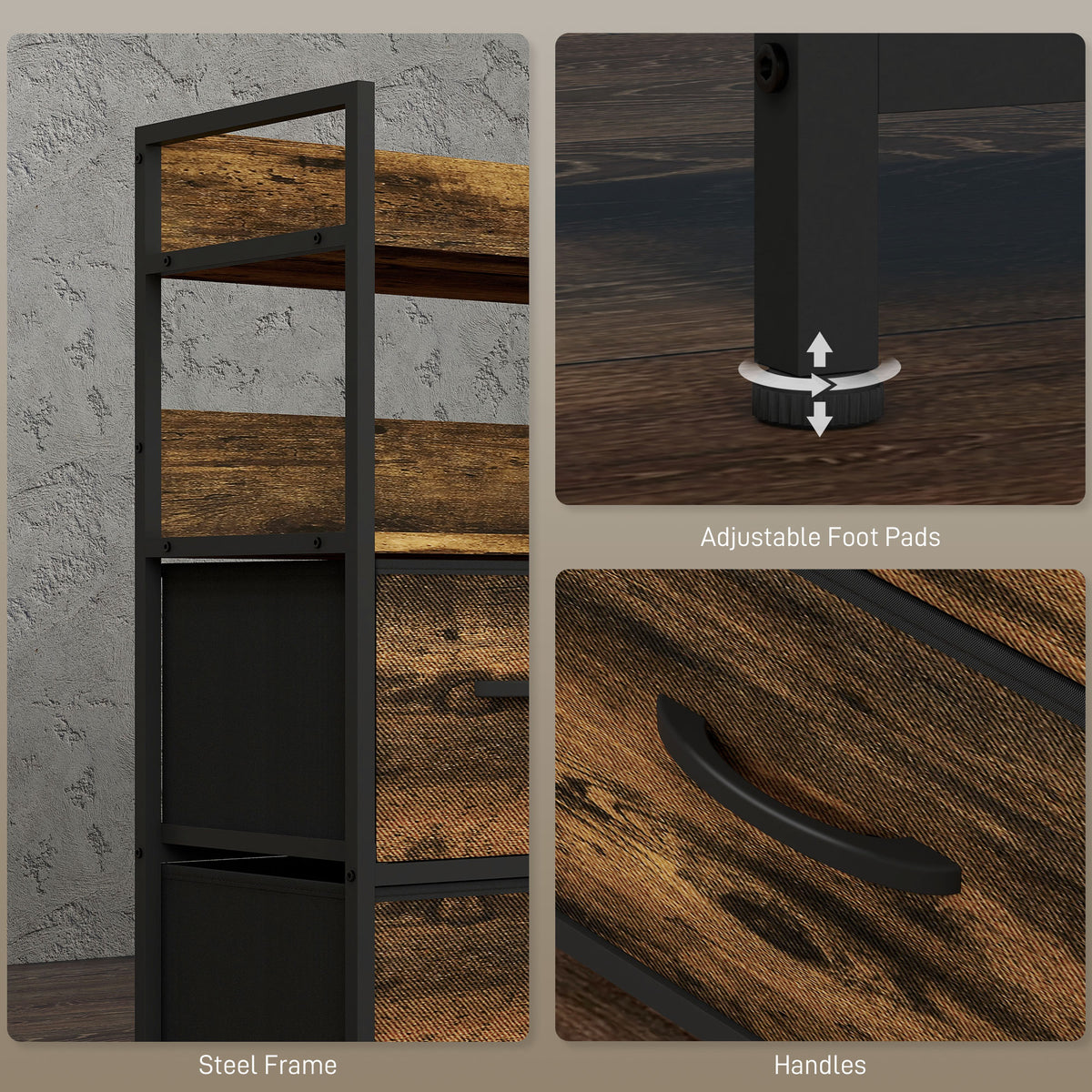 cortex-london-york-homcom-rustic-brown-seven-drawer-chest-of-drawers-with-shelves