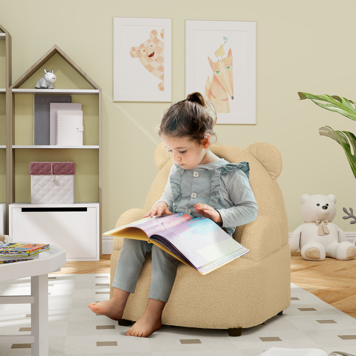 cortex-london-windsor-bear-toddler-armchair-khaki-teddy-fleece