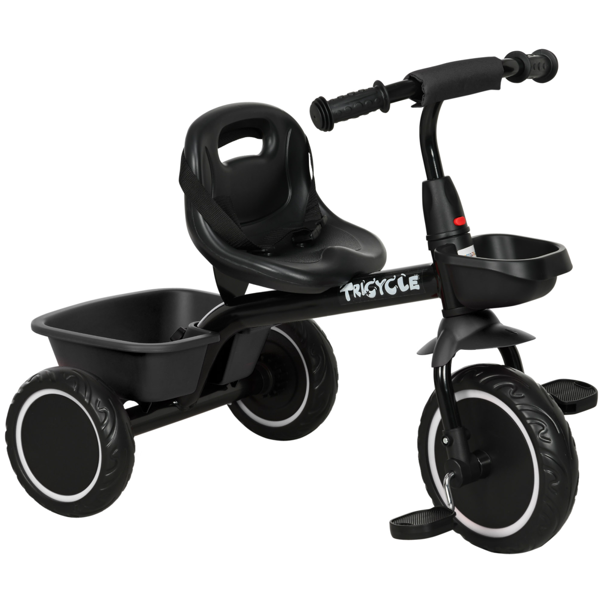 cortex-london-windsor-kids-trike-black-adjustable-seat-storage-baskets