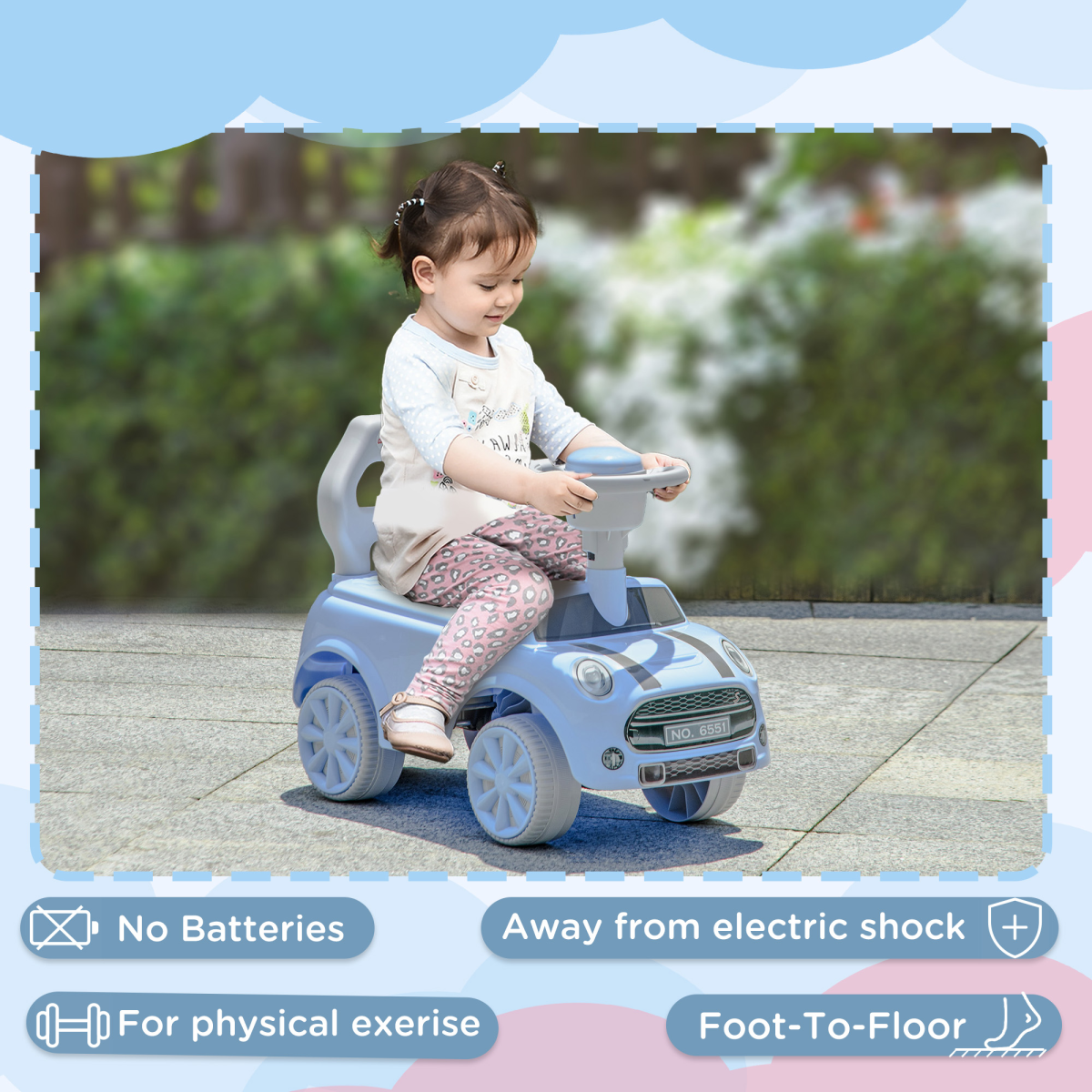 cortex-london-windsor-ride-on-car-light-blue-horn-steering-wheel