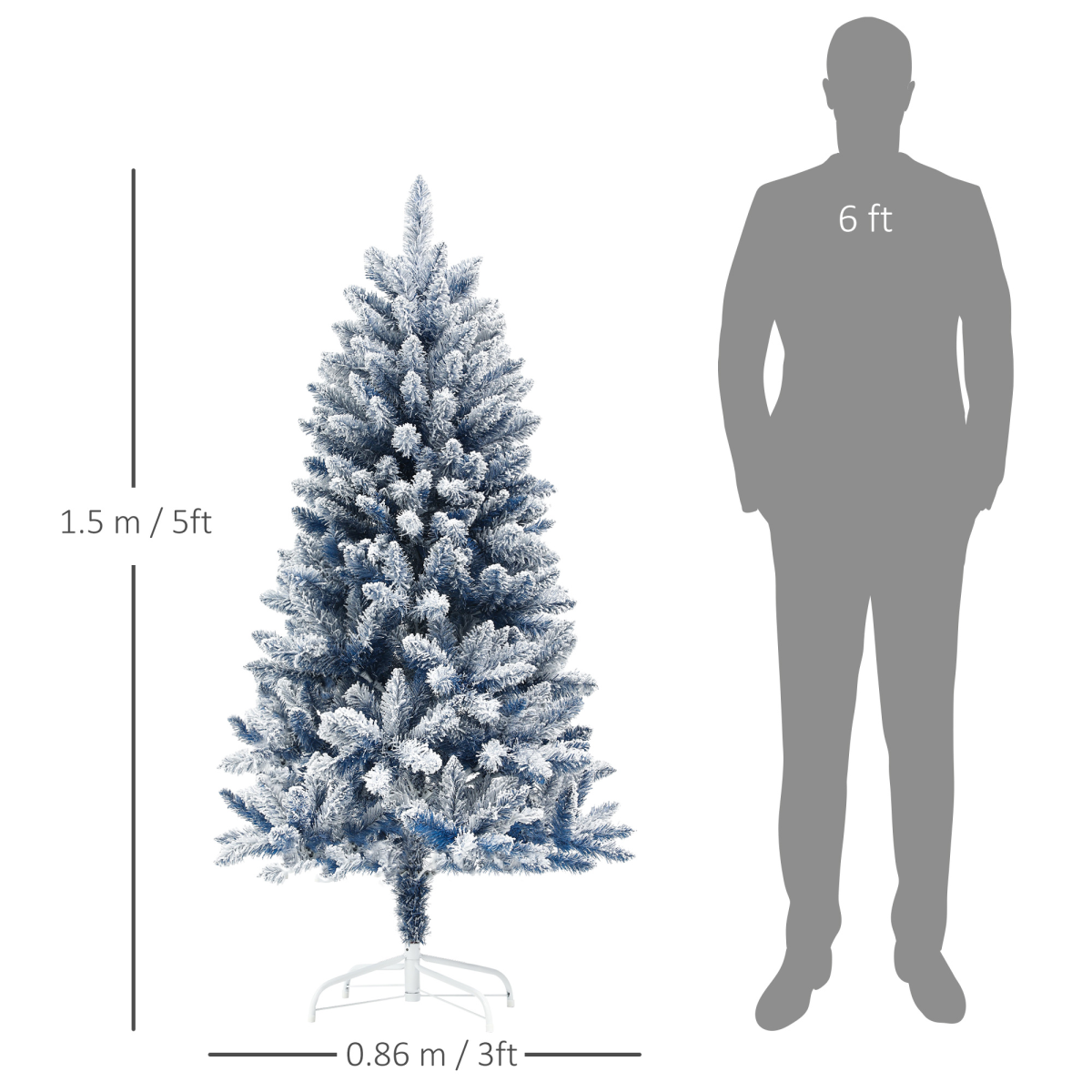 cortex-london-yorkshire-blue-snow-flocked-christmas-tree-5-foot
