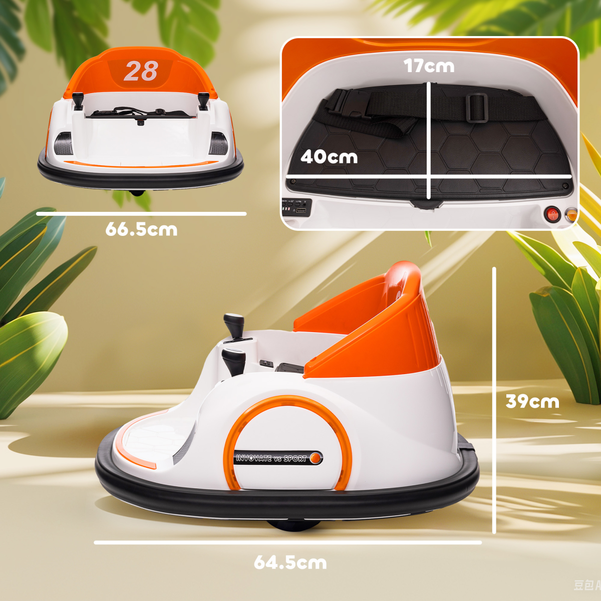 cortex-london-windsor-green-kids-bumper-car-12v-remote-control