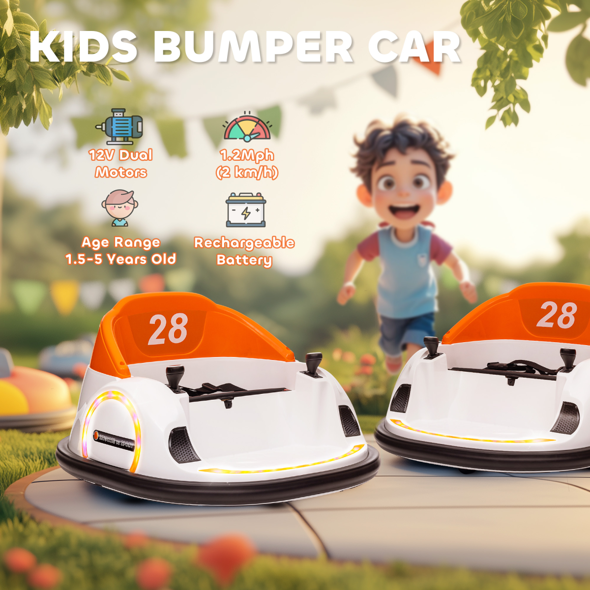 cortex-london-windsor-green-kids-bumper-car-12v-remote-control