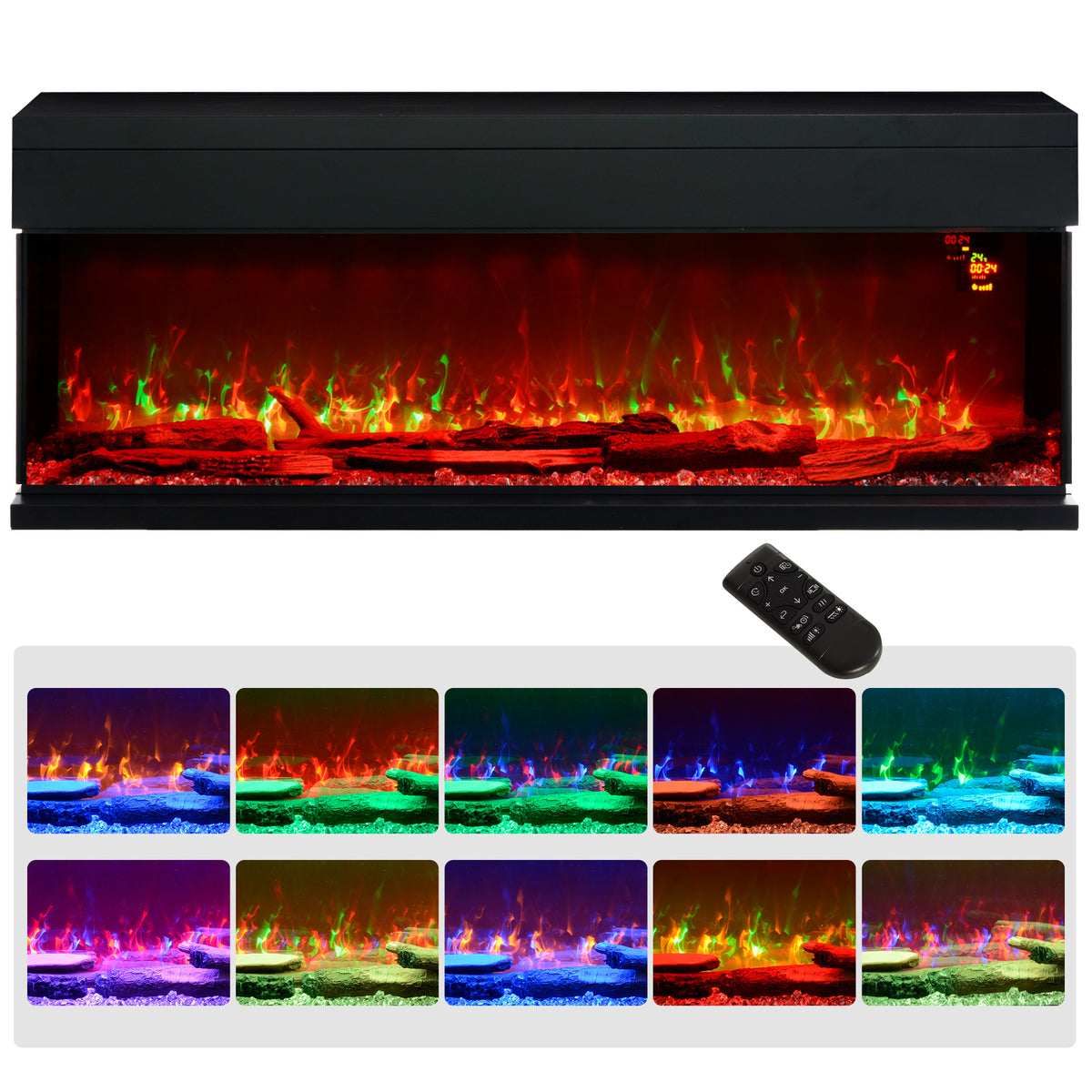 cortex-london-yorkminster-127cm-electric-fireplace-black