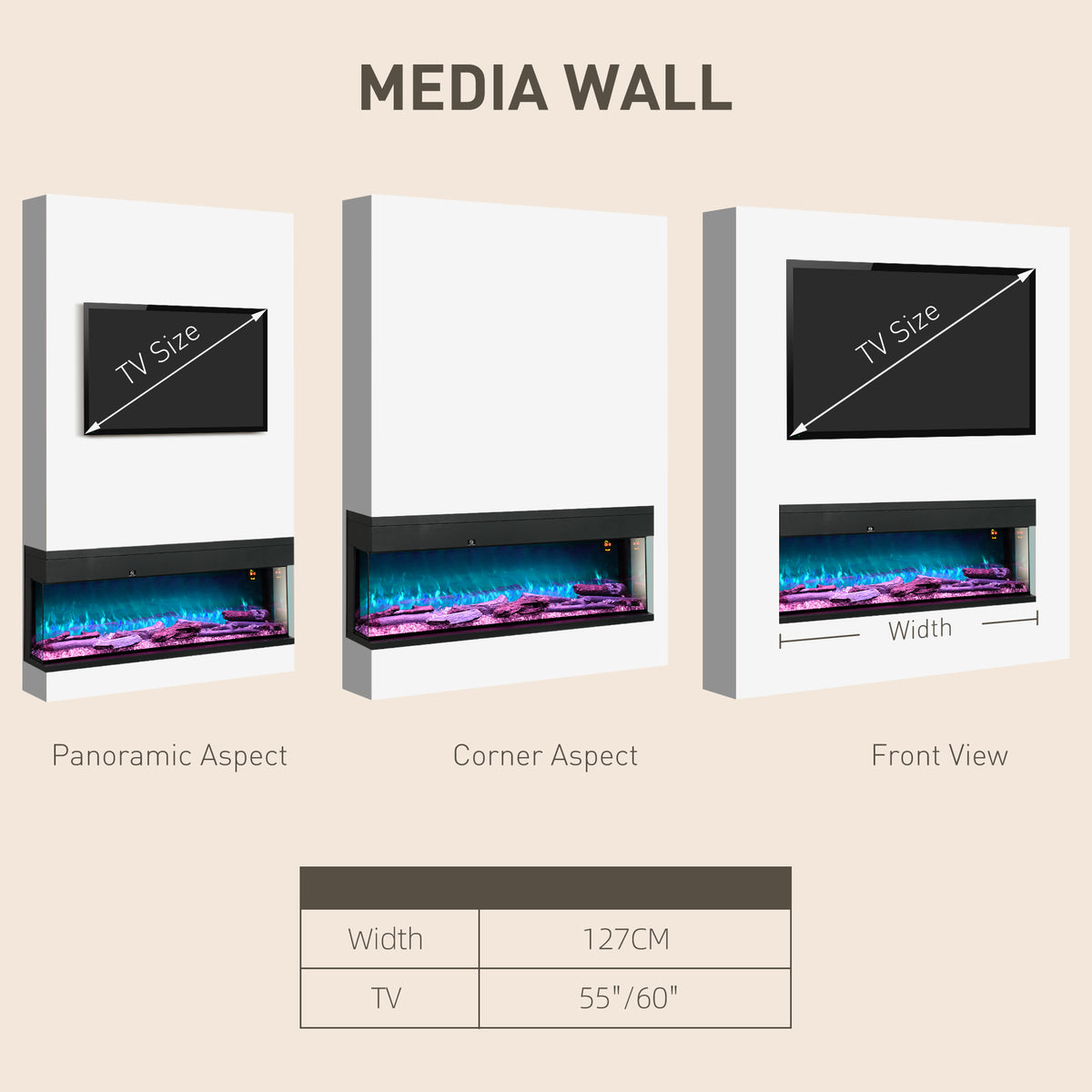 cortex-london-yorkminster-127cm-electric-fireplace-black