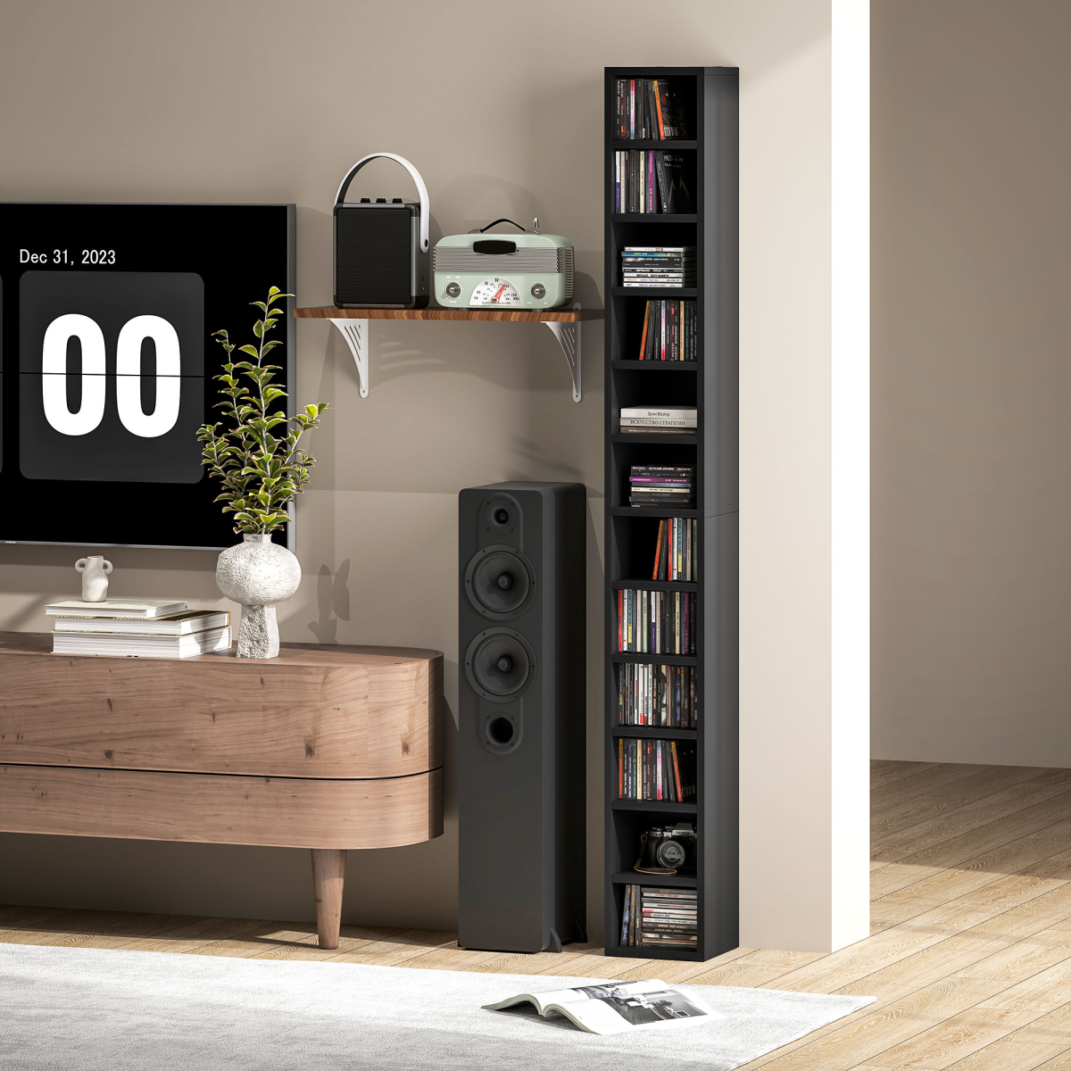 cortex-london-windsor-204-cd-dvd-storage-tower-white