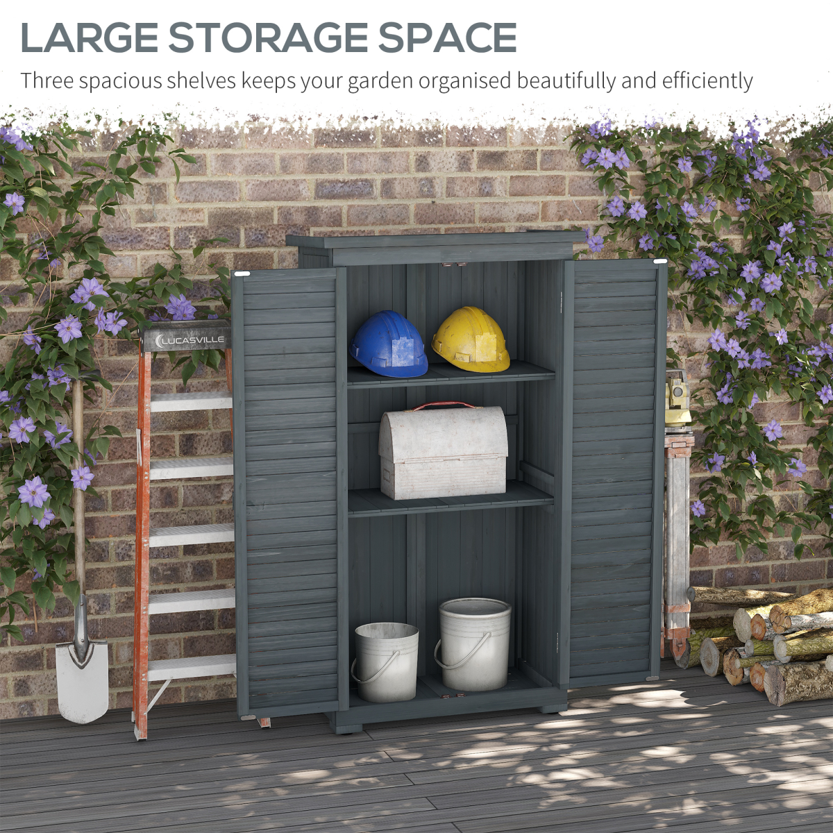cortex-london-york-fir-wood-garden-storage-cabinet-three-shelves-grey