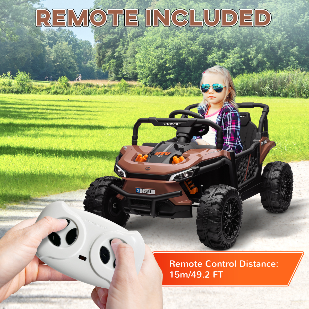 cortex-london-windsor-12v-kids-electric-ride-on-truck-brown