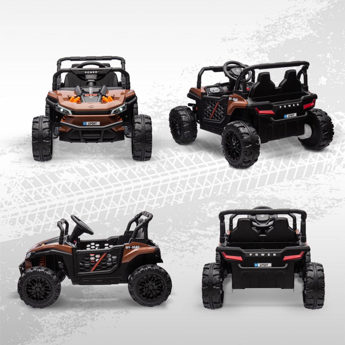 cortex-london-windsor-12v-kids-electric-ride-on-truck-brown