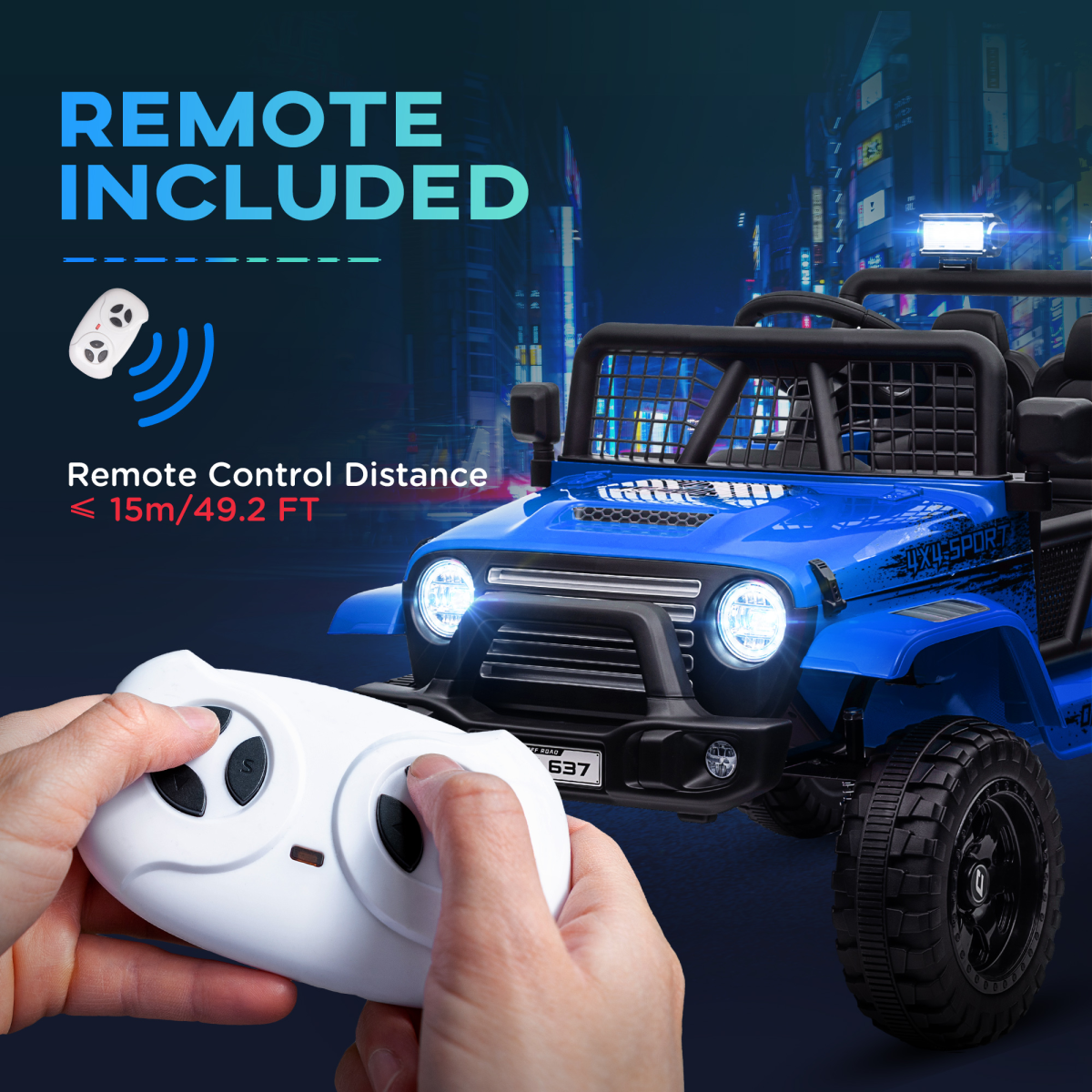 cortex-london-windsor-kids-12v-electric-ride-on-truck-blue