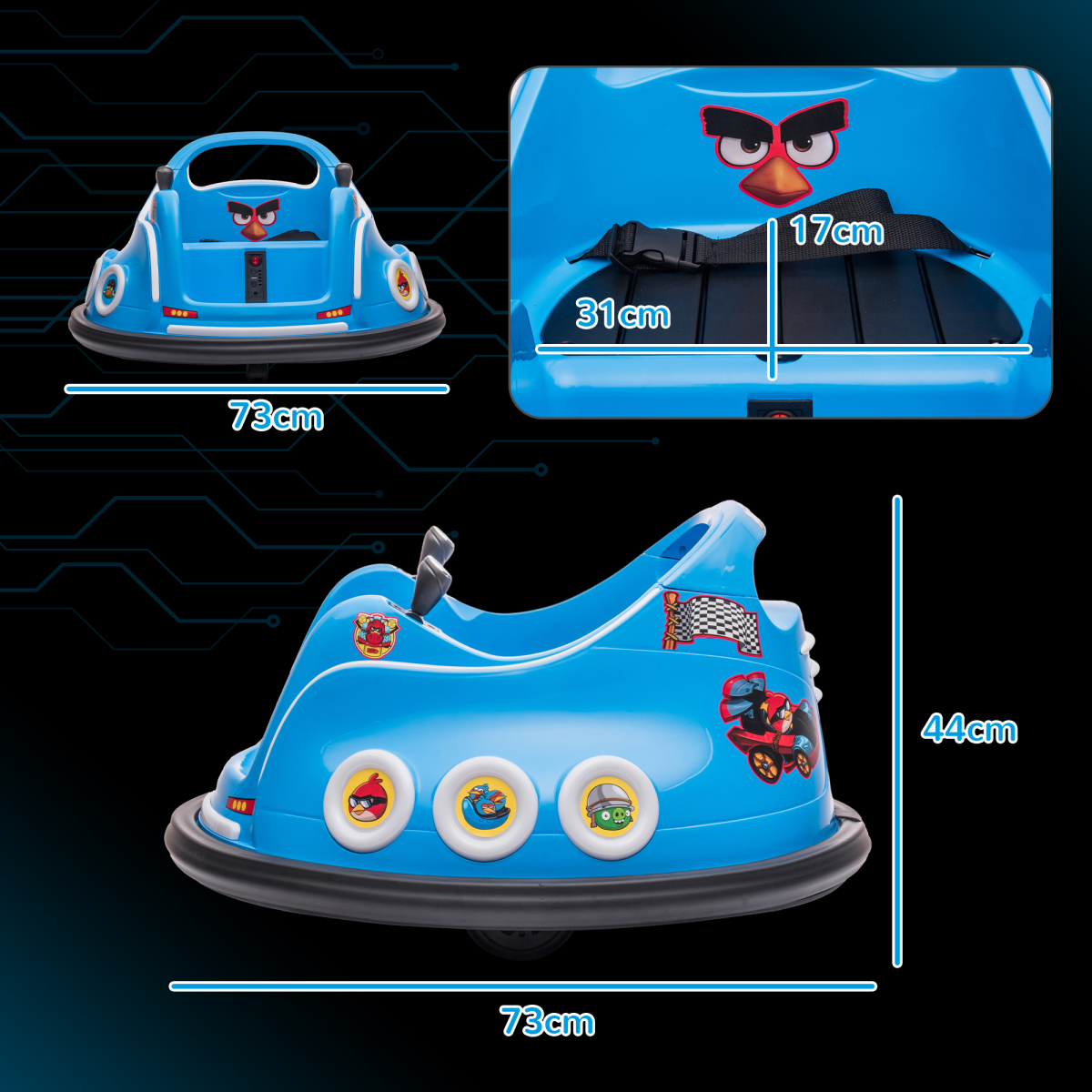 cortex-london-windsor-angry-bird-licensed-kids-bumper-car-blue