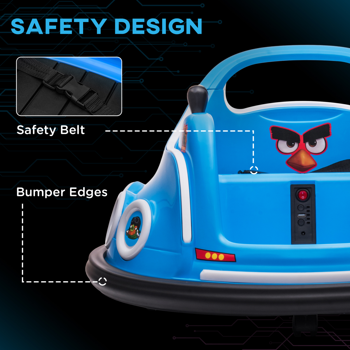 cortex-london-windsor-angry-bird-licensed-kids-bumper-car-blue