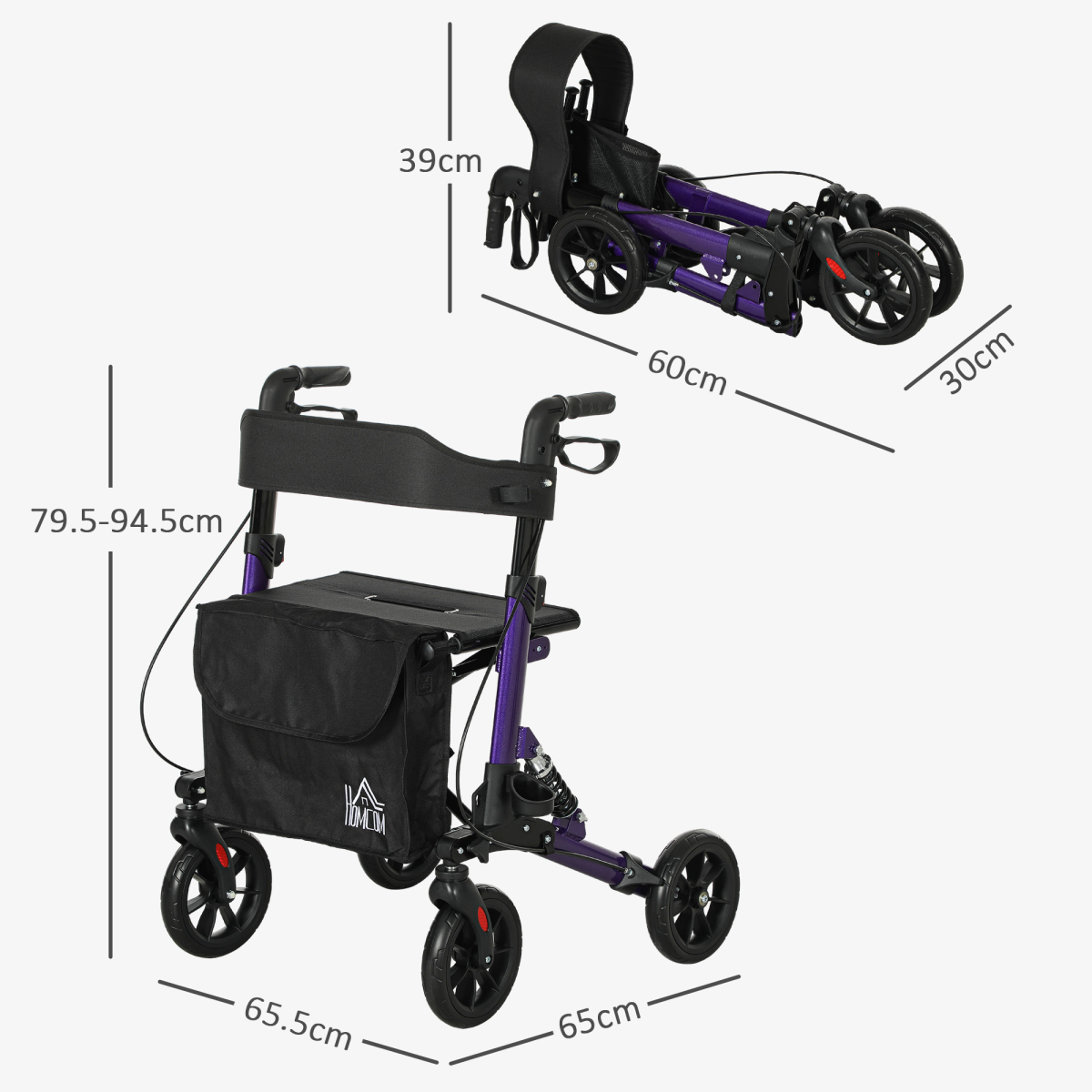 cortex-london-york-folding-rollator-walker-with-seat-backrest-bag-four-wheels-blue