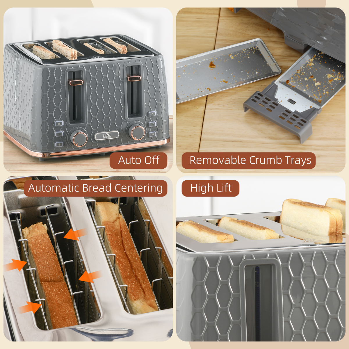 cortex-london-windsor-four-slot-1600w-honeycomb-toaster-black
