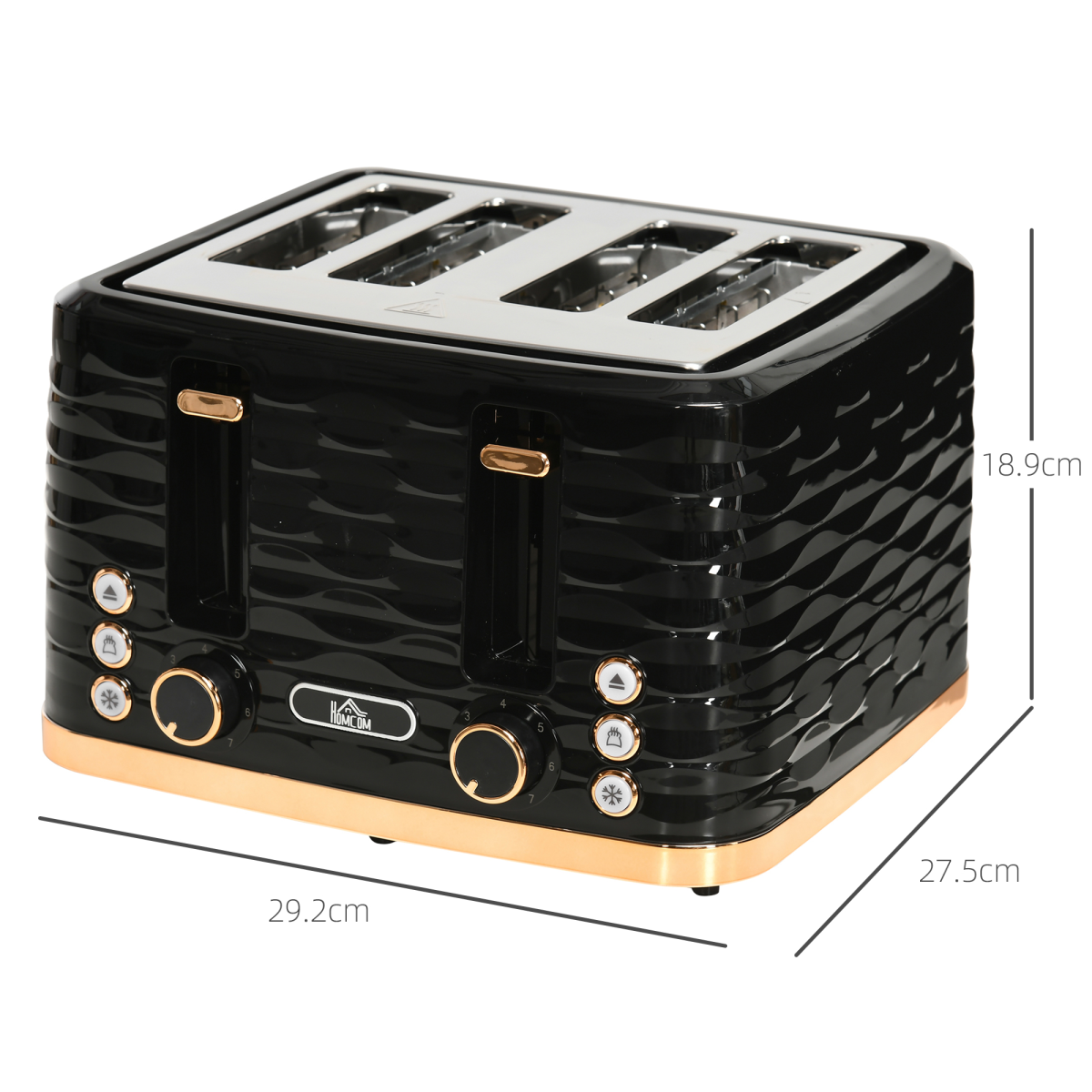 cortex-london-homcom-four-slot-black-ripple-toaster