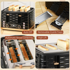 cortex-london-homcom-four-slot-black-ripple-toaster