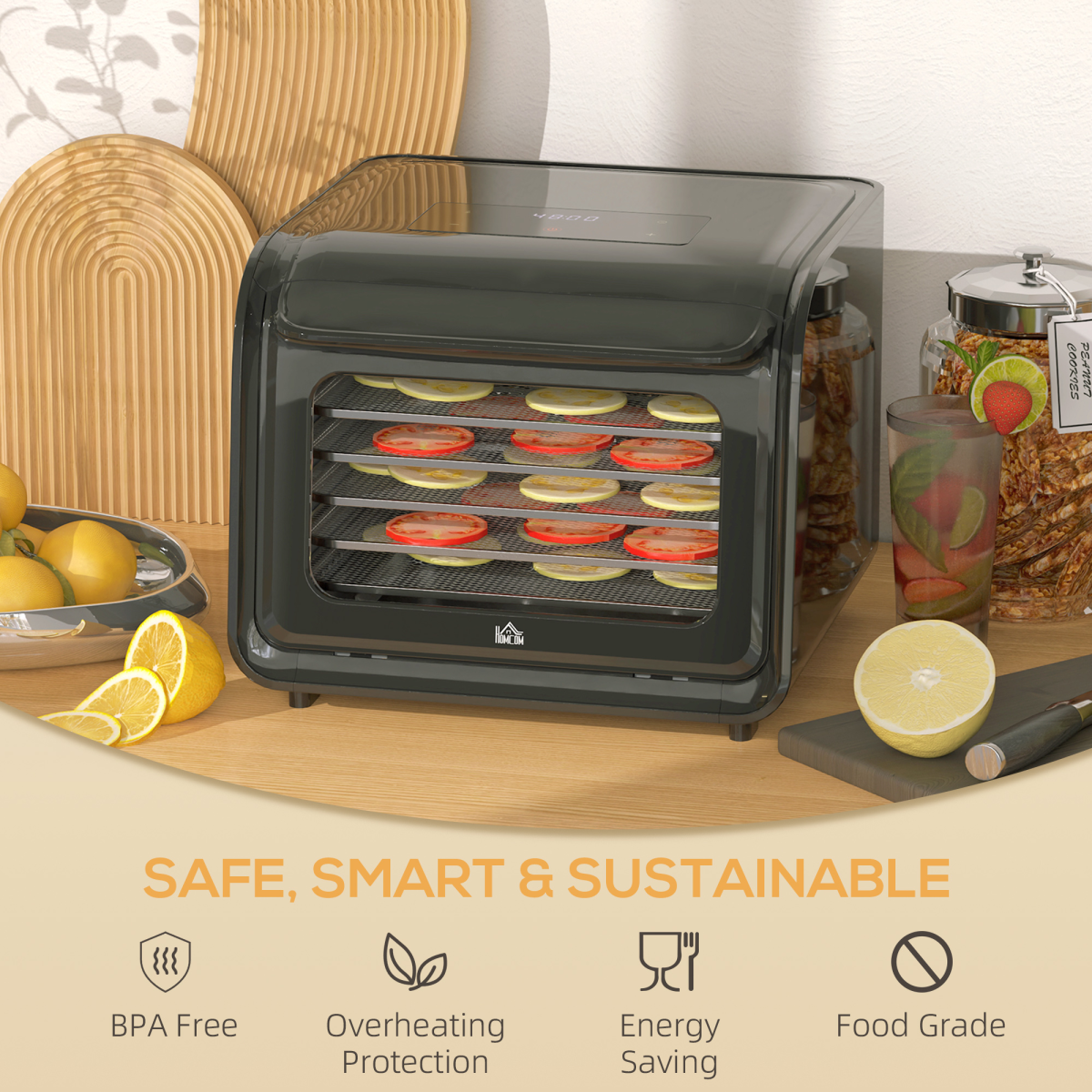 cortex-london-windsor-six-tray-food-dehydrator-black
