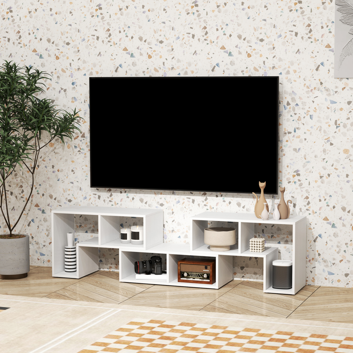 cortex-london-york-extendable-tv-unit-black-wood-grain-for-tvs-up-to-75-inches