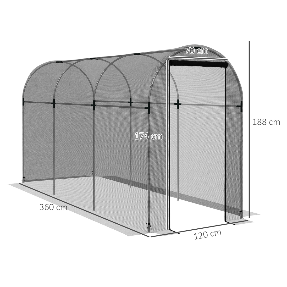 cortex-london-windsor-fruit-cage-plant-protection-tent-green-silver-galvanised-steel-hdpe