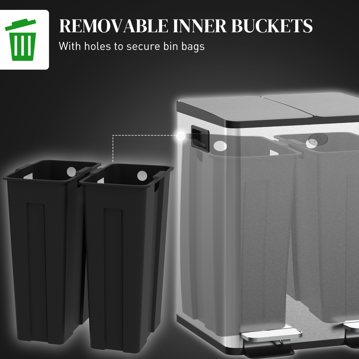 cortex-london-westminster-dual-kitchen-recycling-pedal-bin-2-x-20l-black