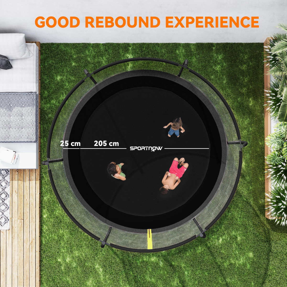 cortex-london-windsor-8ft-trampoline-with-safety-enclosure-net-black