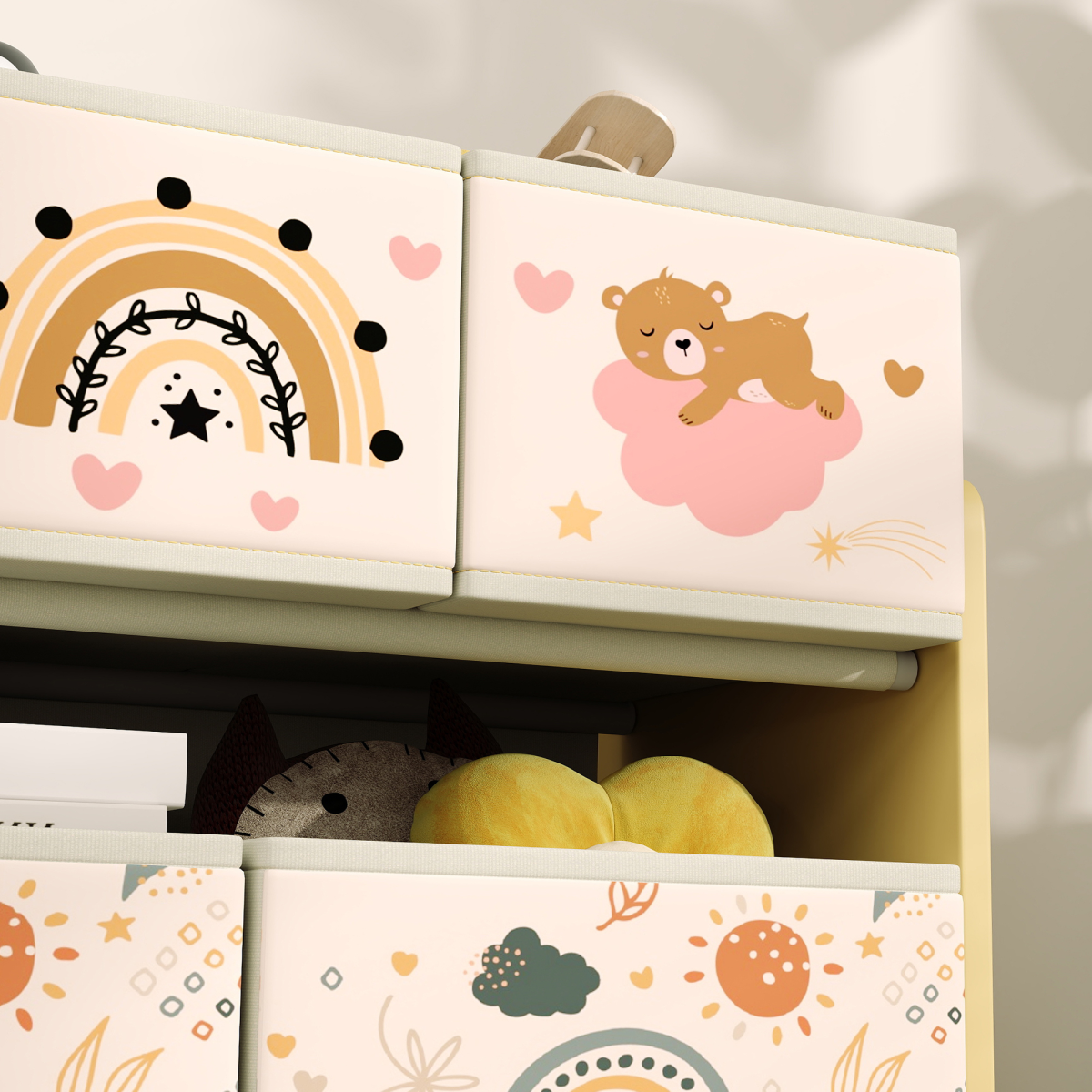 cortex-london-windsor-rainbow-toy-organiser-shelf-9-storage-boxes-yellow