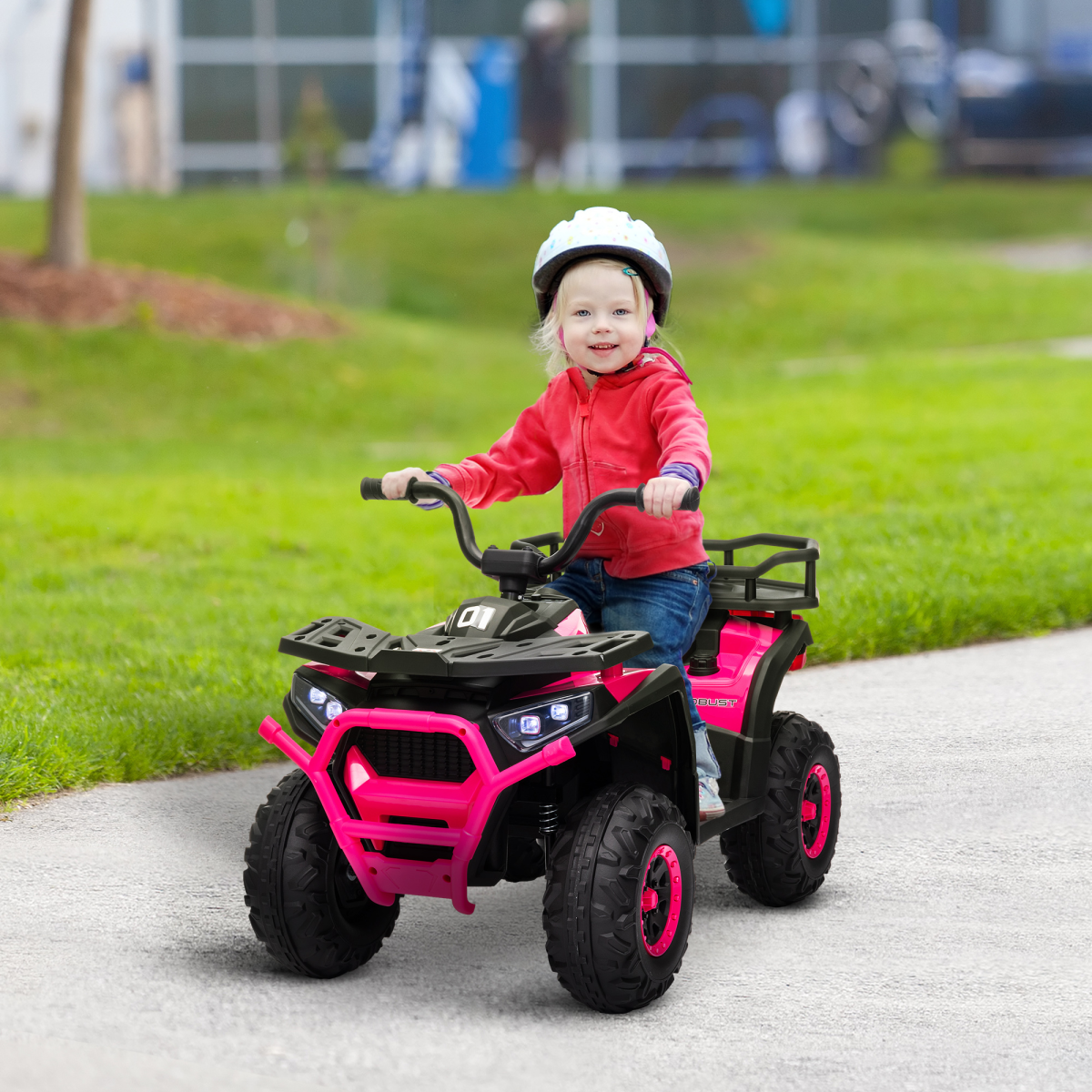cortex-london-windsor-green-12v-kids-quad-bike-with-suspension-wheels-and-storage-basket