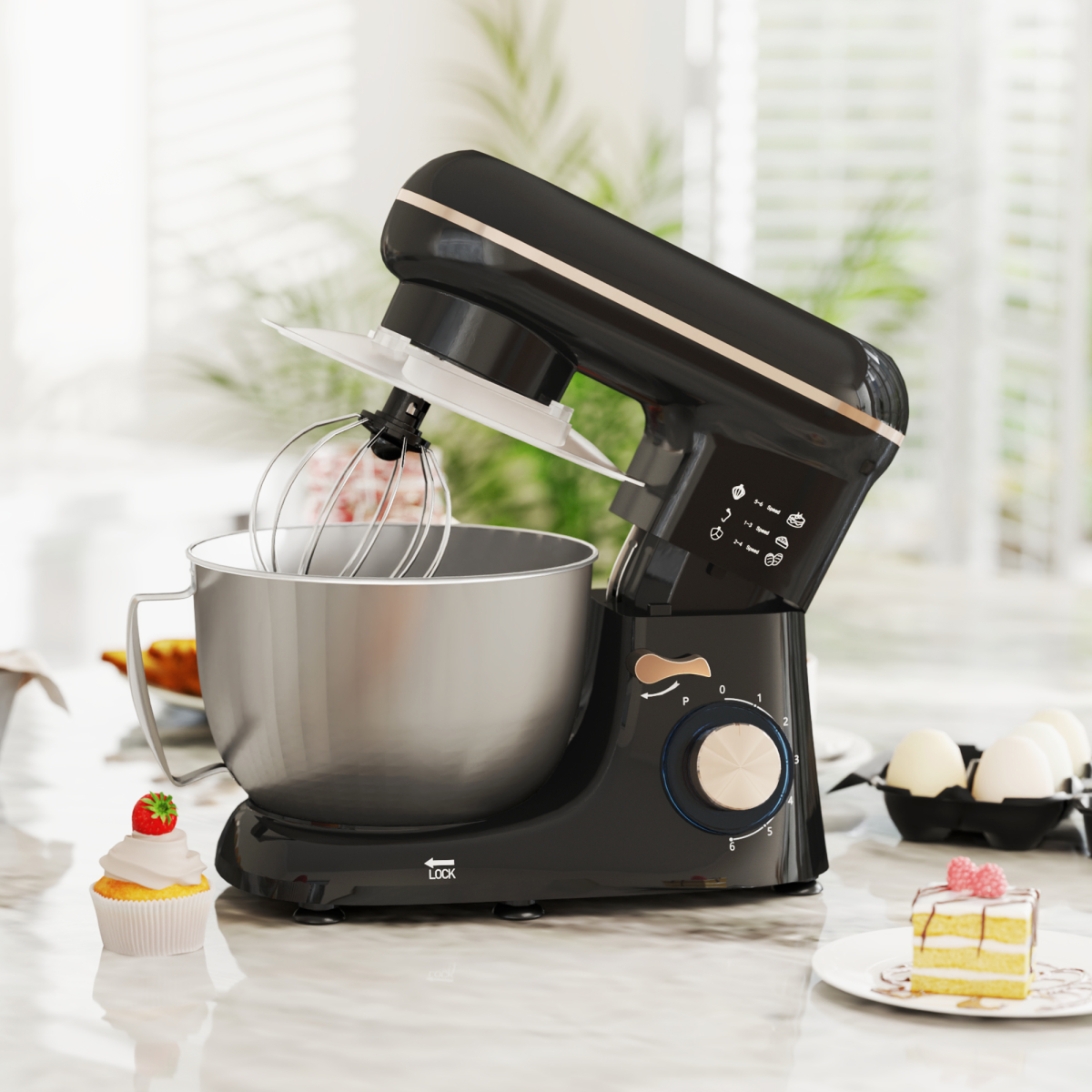 cortex-london-windsor-1300w-stand-mixer-4-5l-black-silver-tone