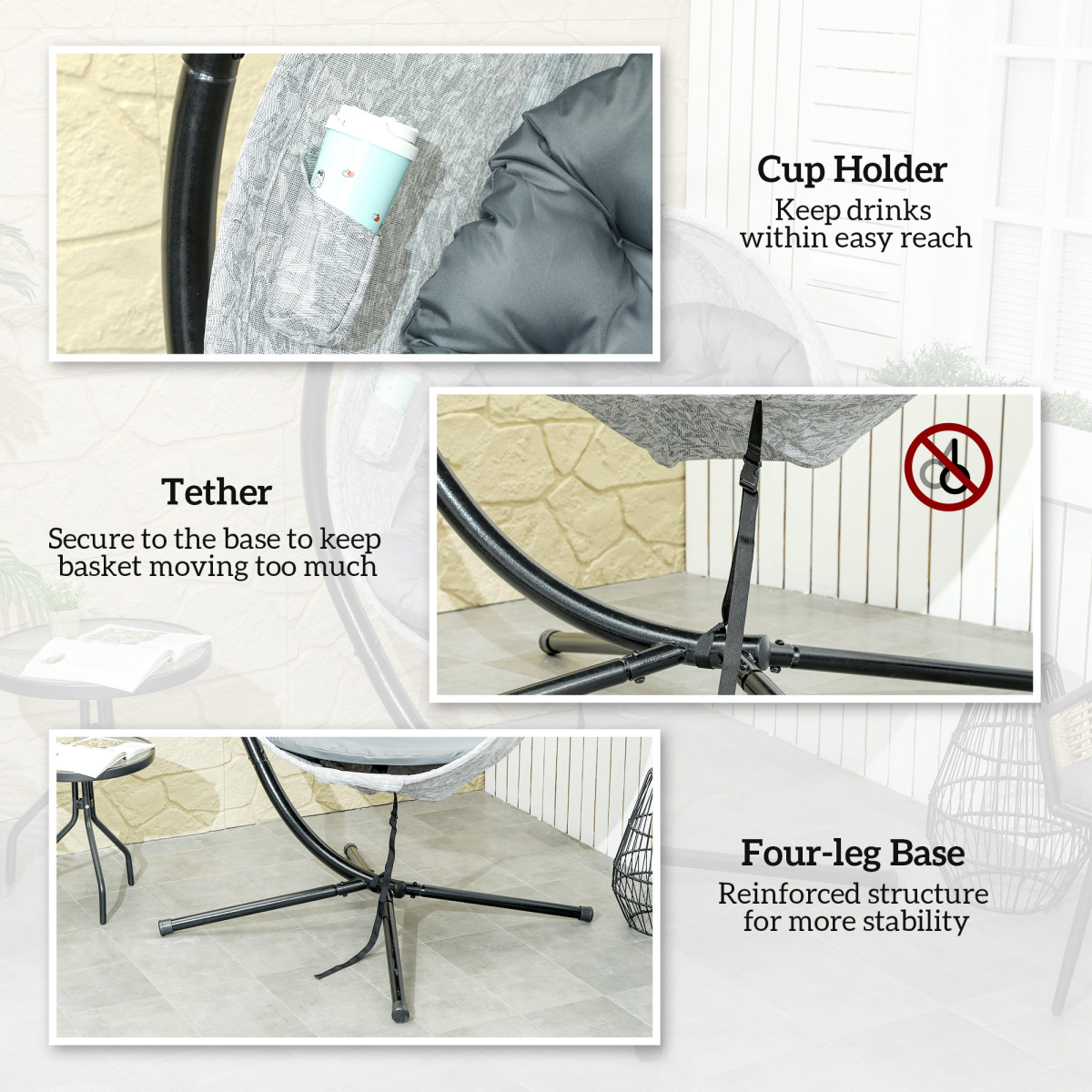 cortex-london-windsor-folding-egg-swing-chair-grey-black-steel-texteline-polyester-pp-cotton