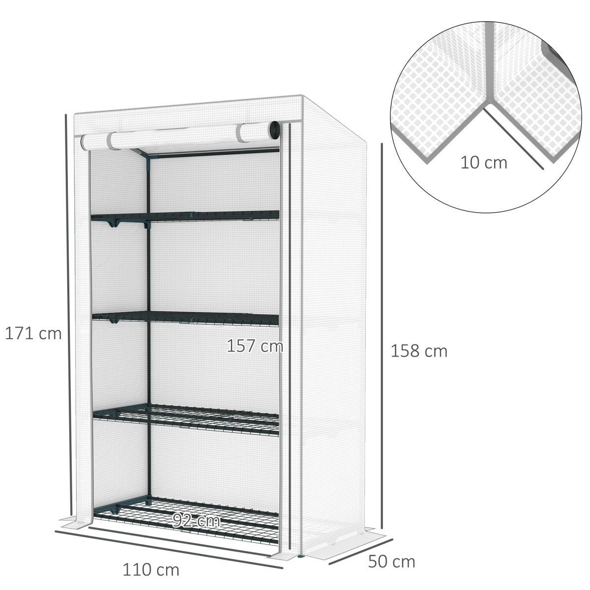 cortex-london-york-four-tier-lean-to-mini-greenhouse-reinforced-pe-cover