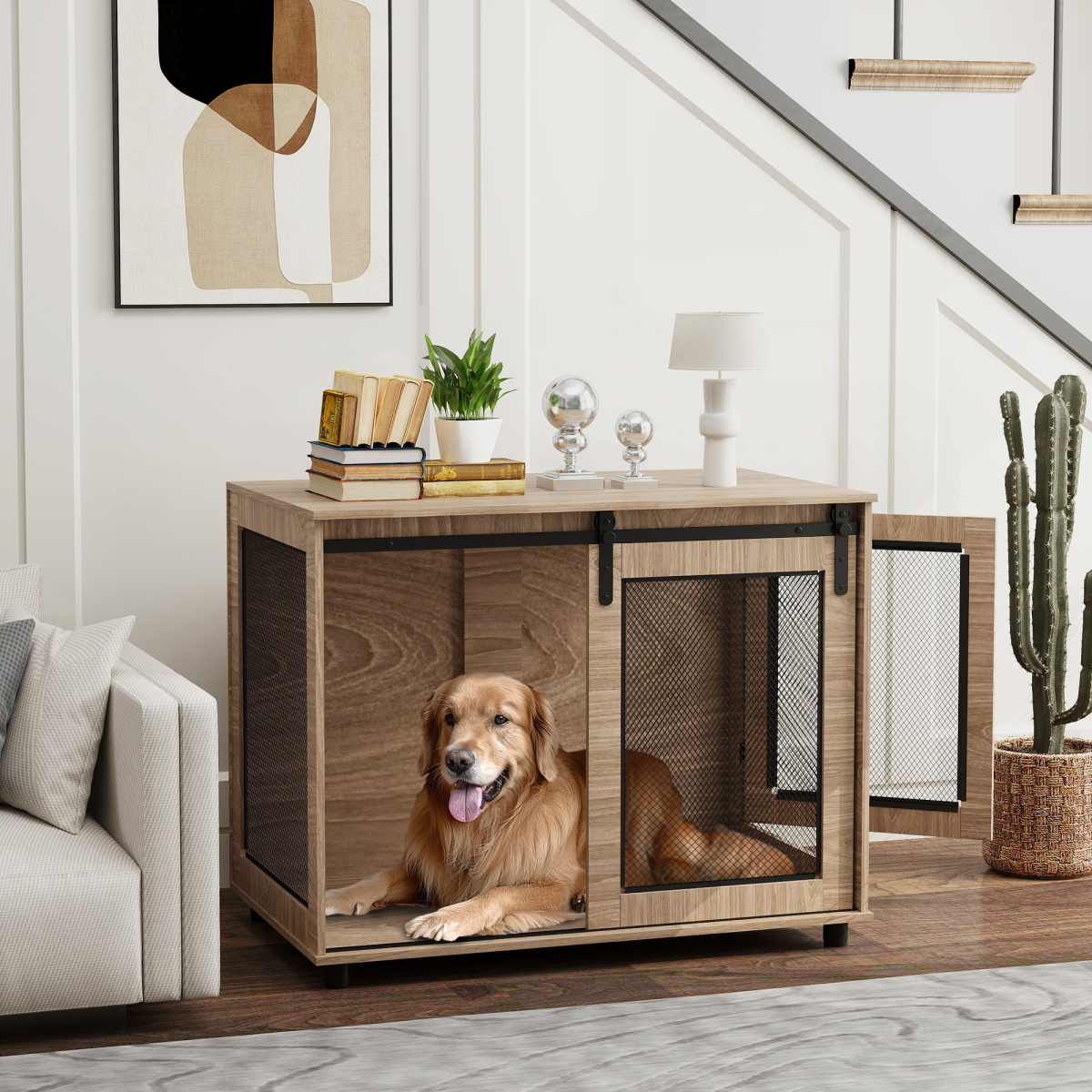 cortex-london-windsor-walnut-brown-dog-crate-side-table-sliding-door