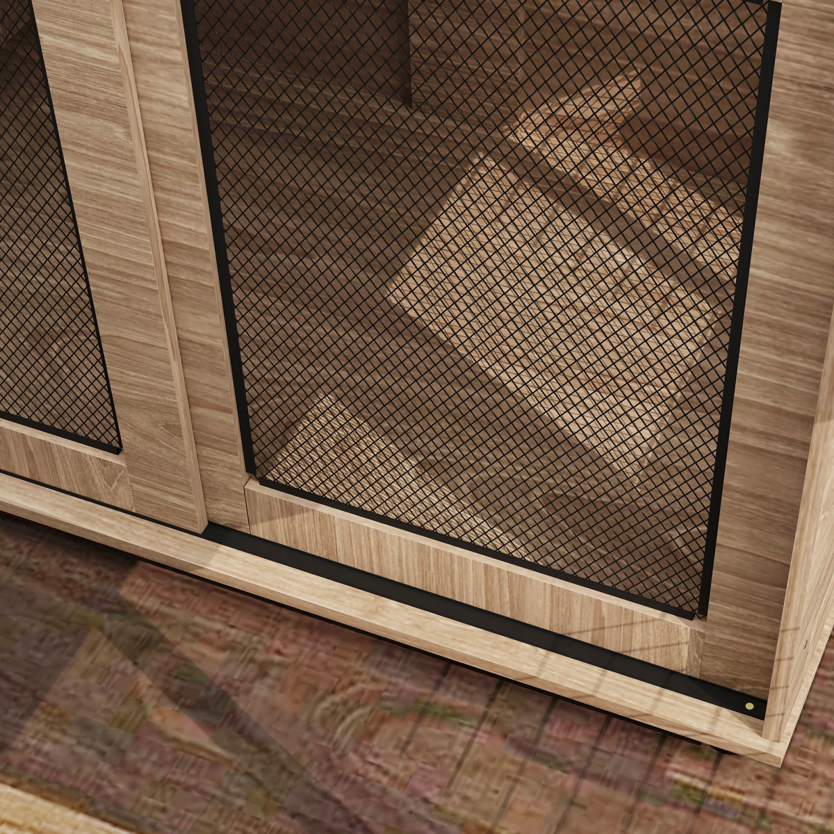 cortex-london-windsor-walnut-brown-dog-crate-side-table-sliding-door