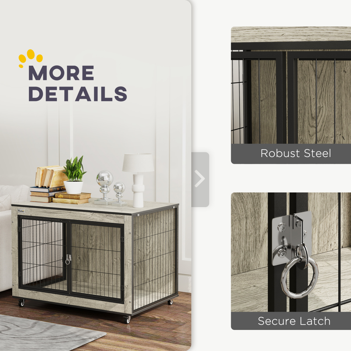 cortex-london-windsor-grey-dog-crate-side-table-on-wheels