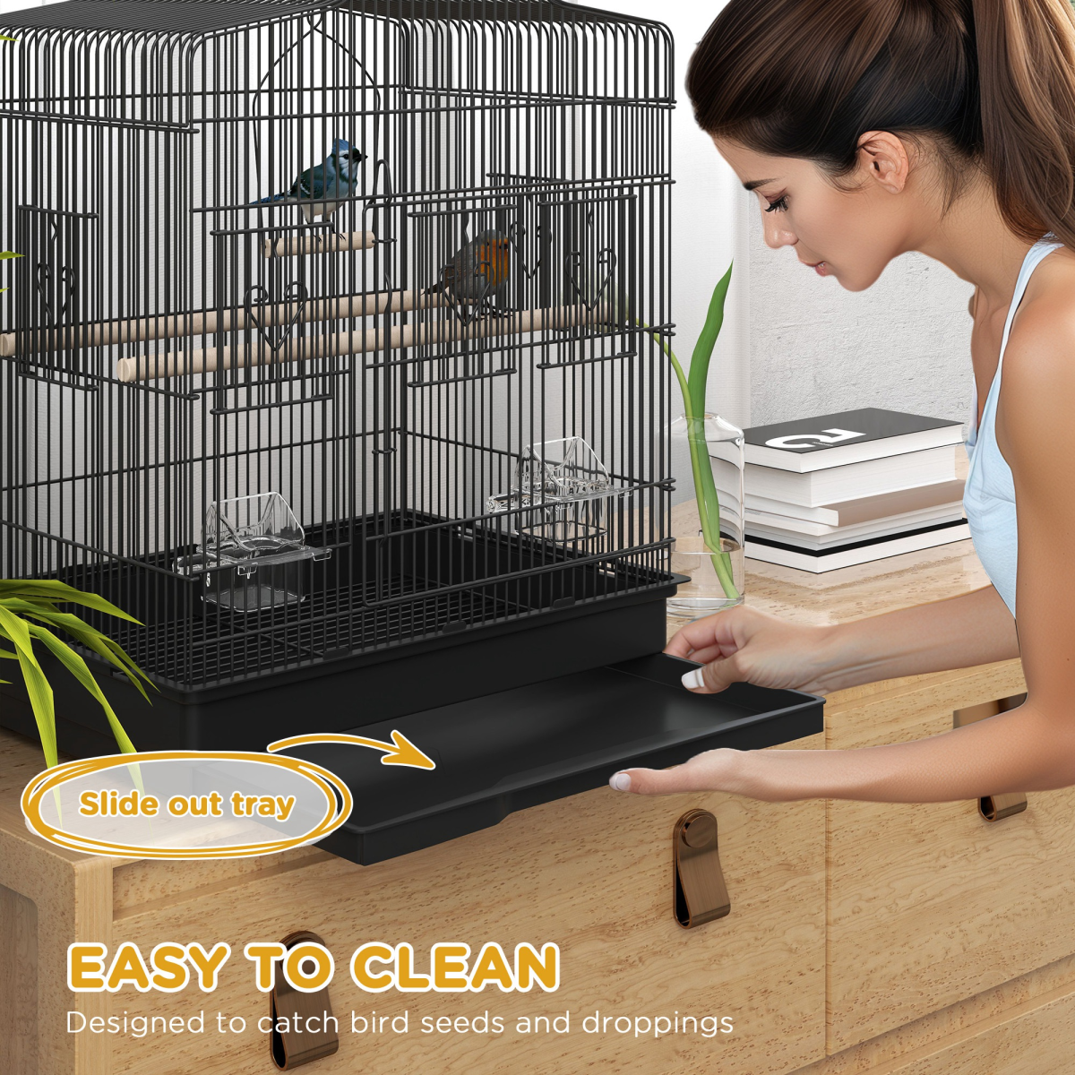 cortex-london-windsor-92cm-large-bird-cage-with-stand-black