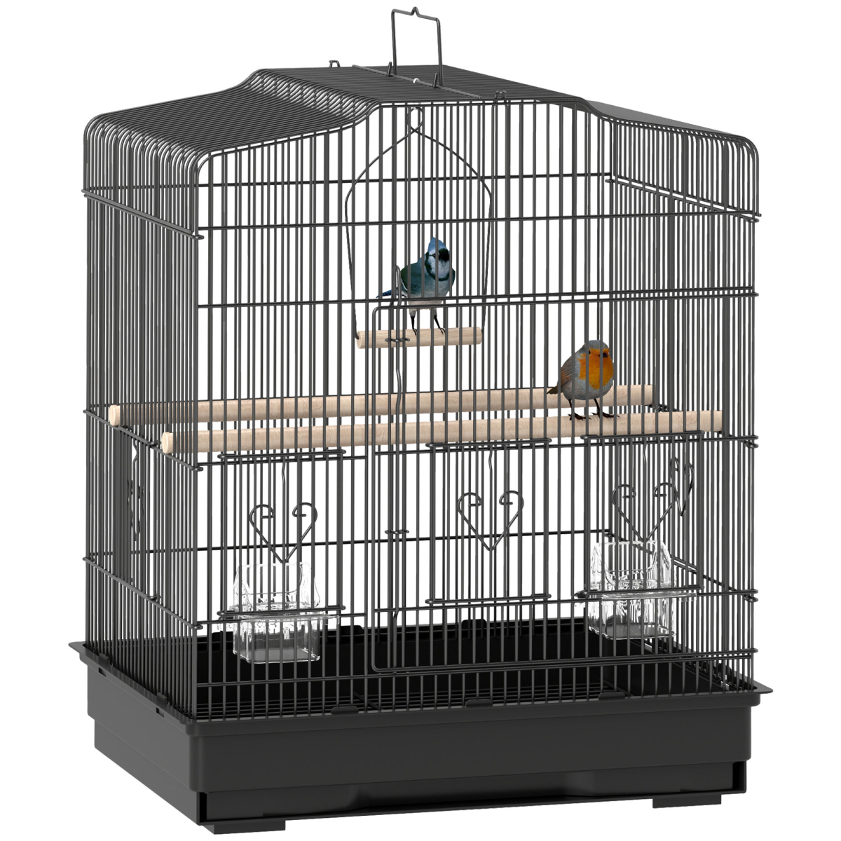 cortex-london-windsor-92cm-large-bird-cage-with-stand-black