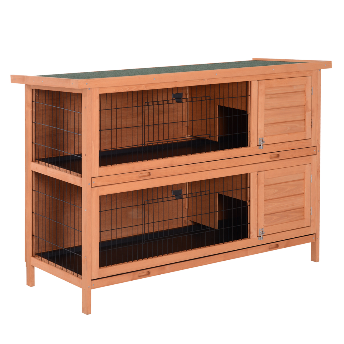 cortex-london-windsor-two-tier-rabbit-hutch-outdoor-guinea-pig-cage-grey