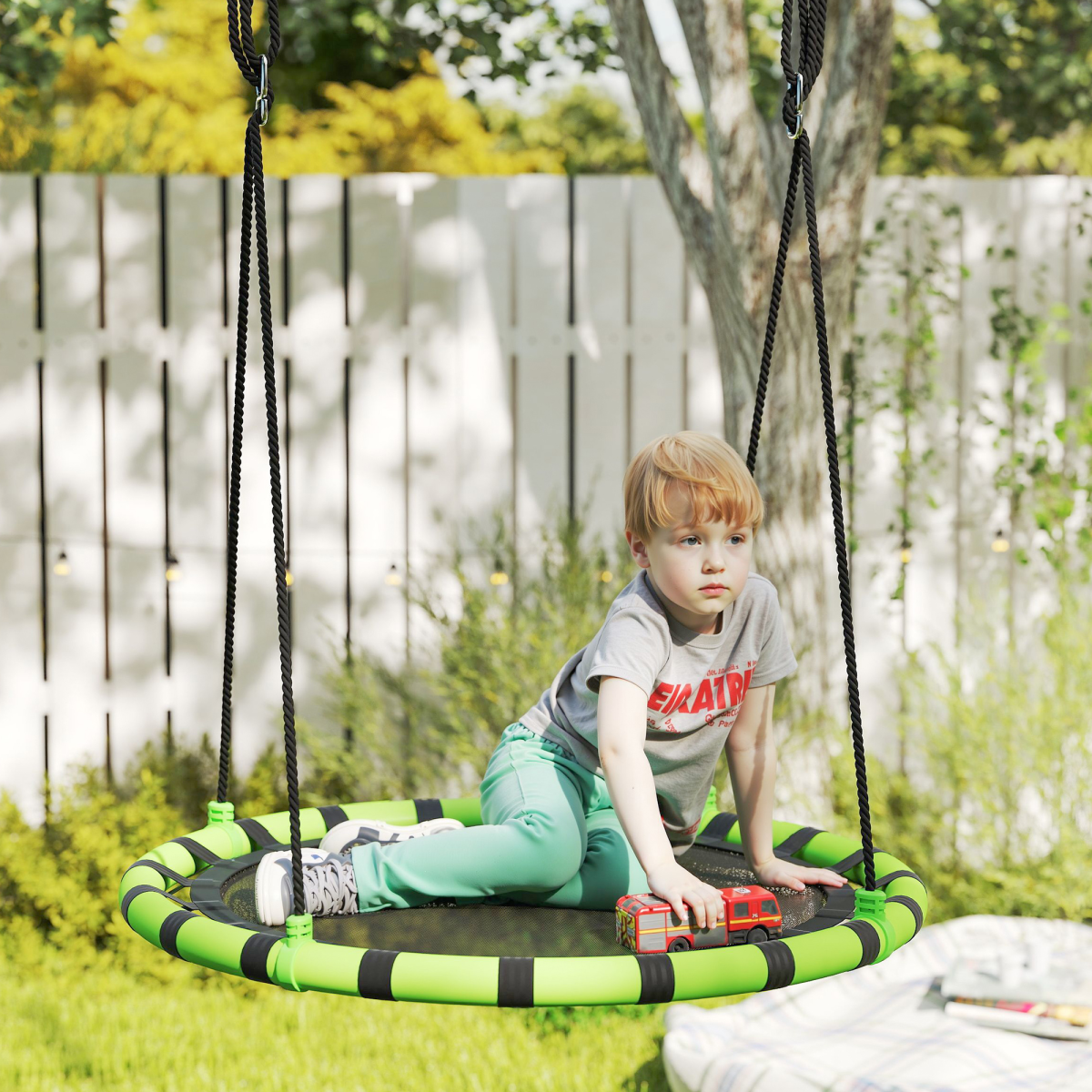 cortex-london-windsor-foam-padded-childrens-swing-seat-black-green-60cm